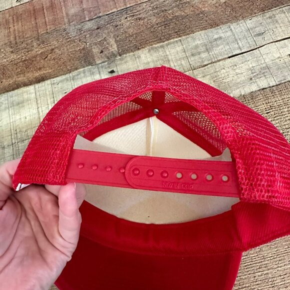 Vintage Foam Trucker Hat Please Don't Touch Old Fragile Grumpy in Red Snapback - Picture 3 of 7